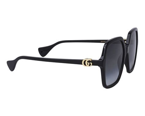 gucci gg1072s 001|Gucci Square Sunglasses GG1072S 001 Black/Gold 56mm 1072.